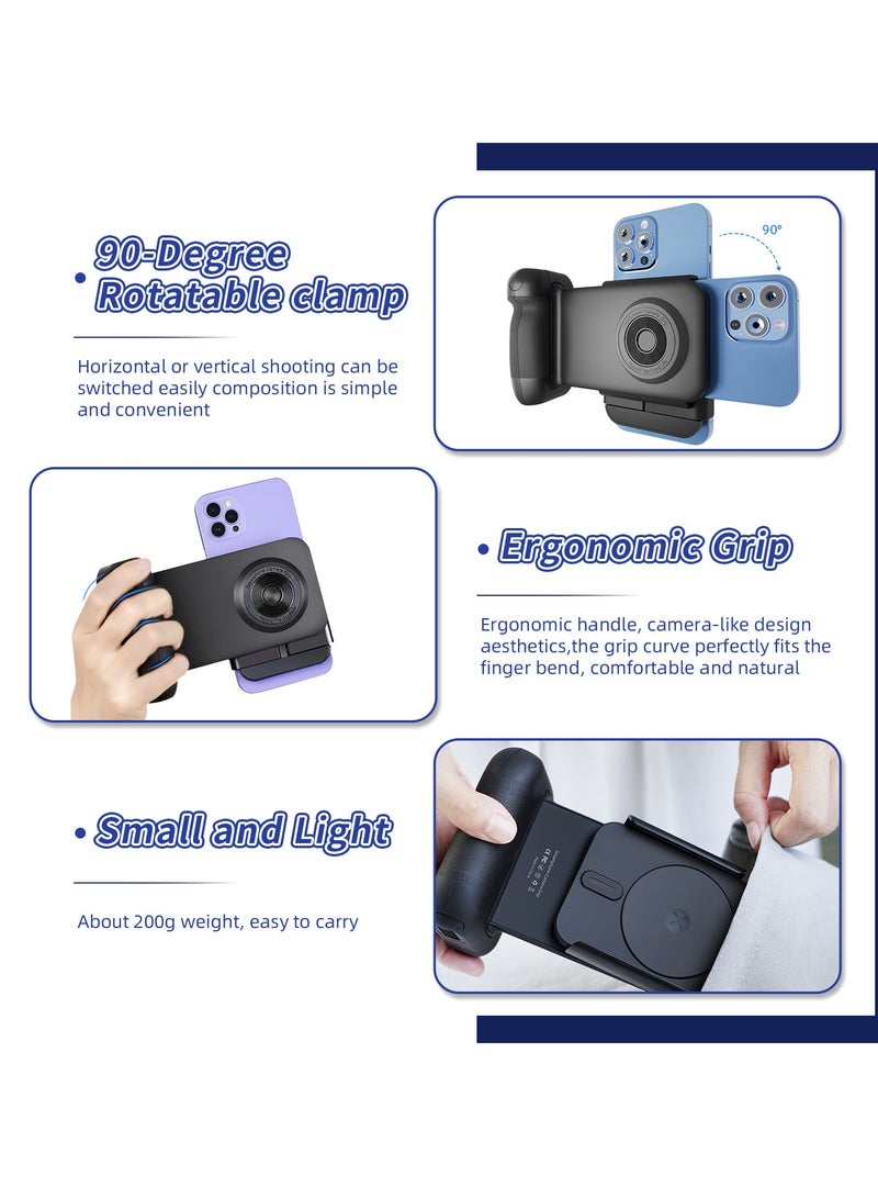 New mobile phone camera aid Bluetooth remote control comfortable camera handle rotatable bracket (black) - Image 4
