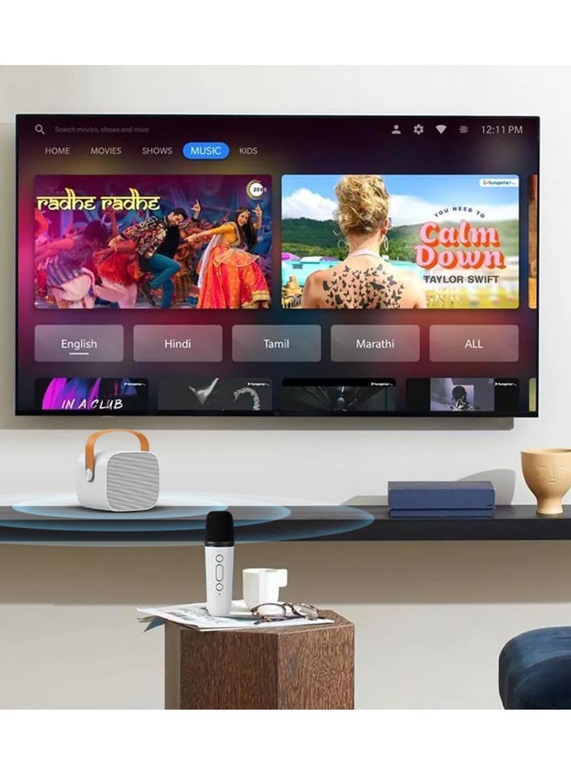 ELTRAZONE Mini Karaoke Machine with 1 Wireless Microphone – Portable Bluetooth Speaker for Kids & Adults, Perfect Birthday Gift for Ages 4-10, Assorted Color - Image 4