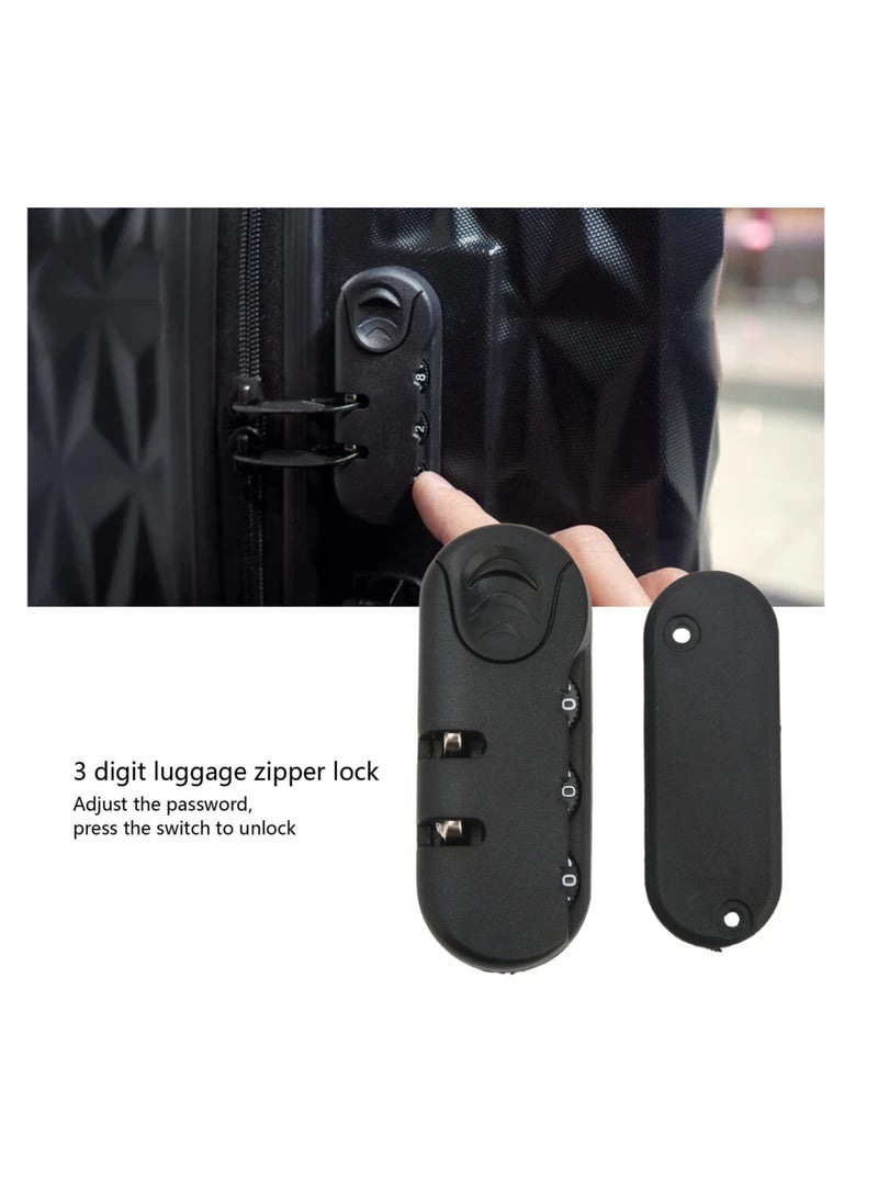 SYOSI - Luggage Password Lock, 3 Digit Password High Security Frosted Texture Replacement Code Combination Travel Luggage Lock for Suitcases, Travel Cases, Tool Boxes(4 PCS) - Image 1