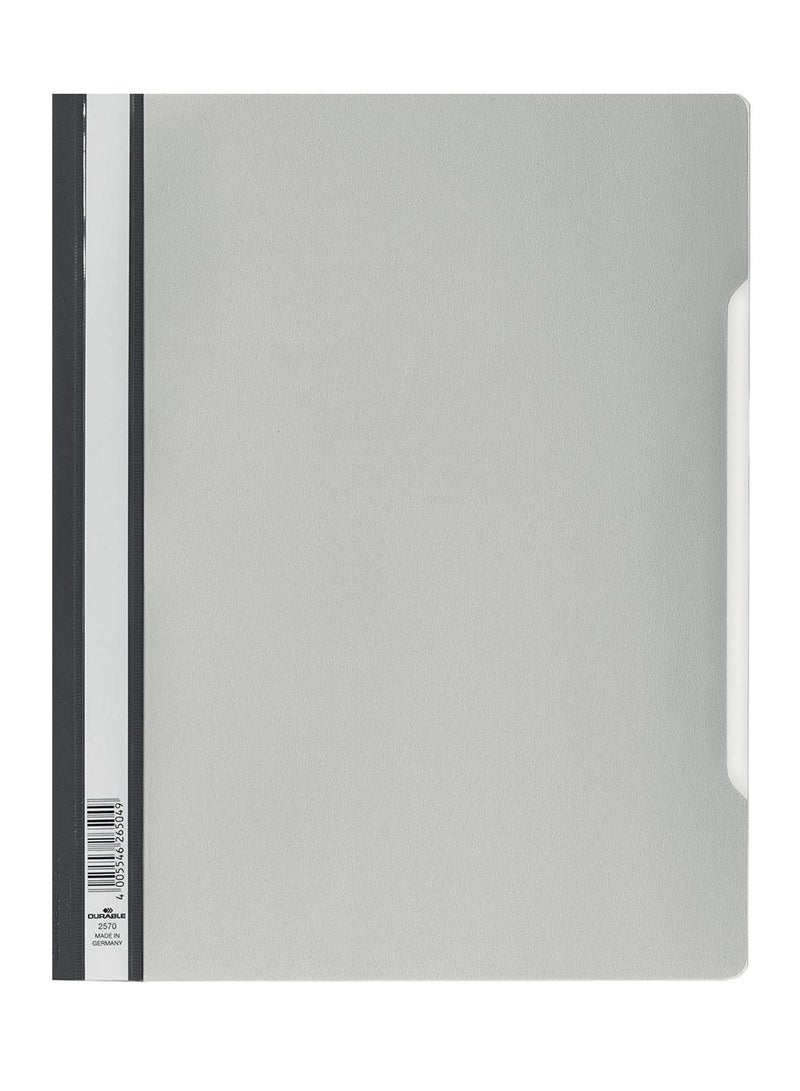 Durable 10-Piece Clear View Folder Grey - Image 2