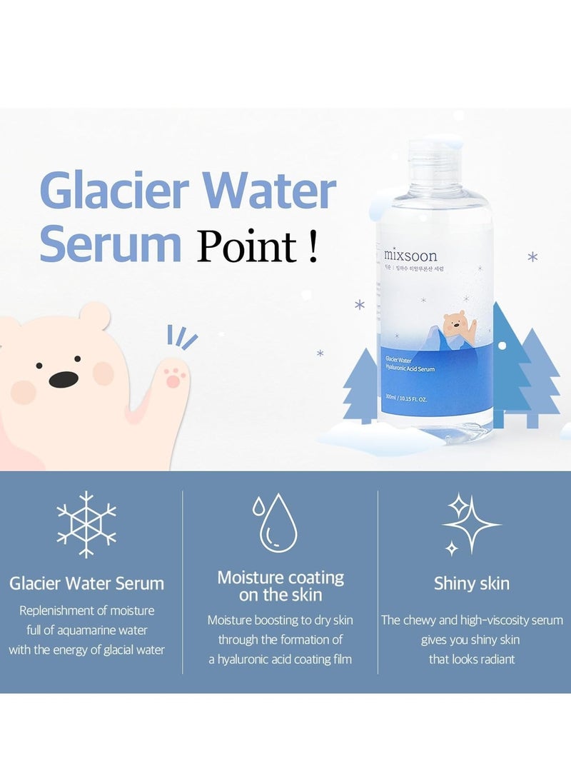 mixsoon [Mixsoon] Glacier Water Hyaluronic Acid Serum 10.14 fl oz / 300ml | Hyaluronic Serum for skin soothing and skin moisturization | Cruelty-free - Image 2