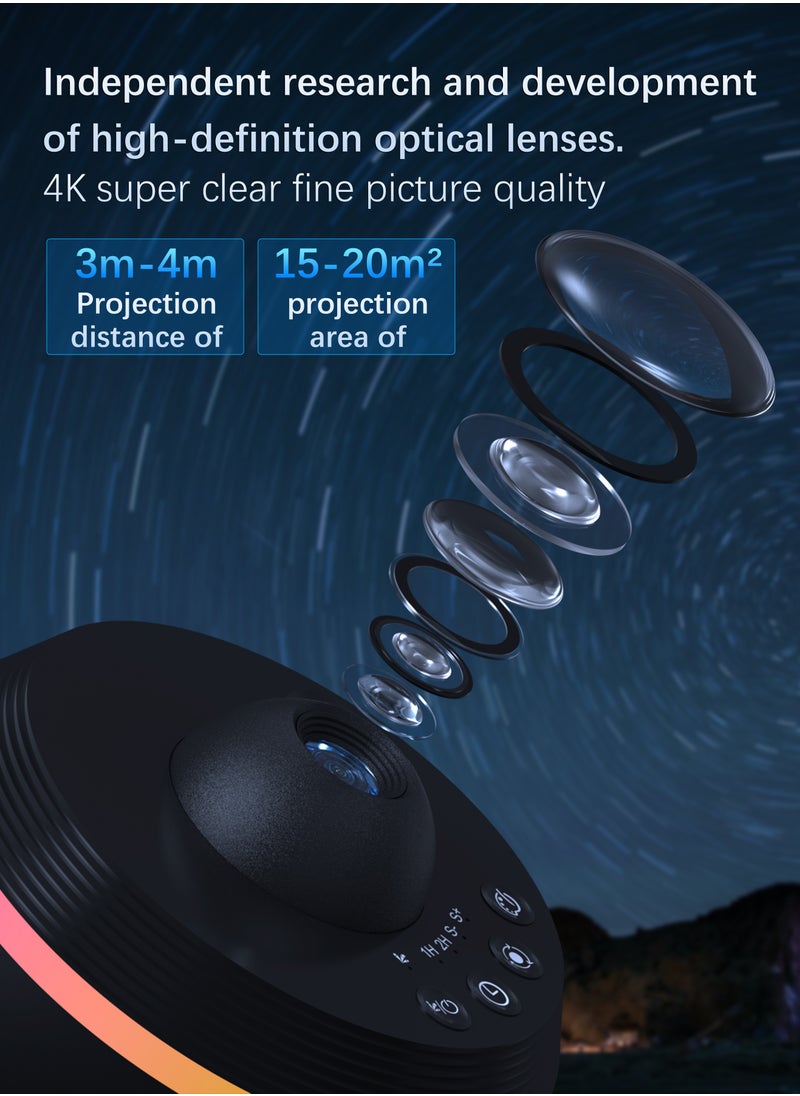 milkyway - Galaxy Projector Hd Image Large Projection Area Bedroom Night Light Led Light Planetarium Projector - Image 1