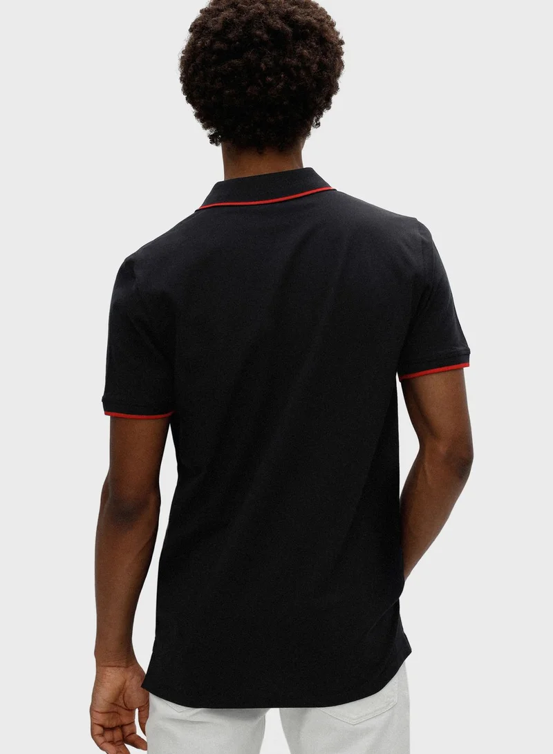 HUGO Tipped Collar Polo