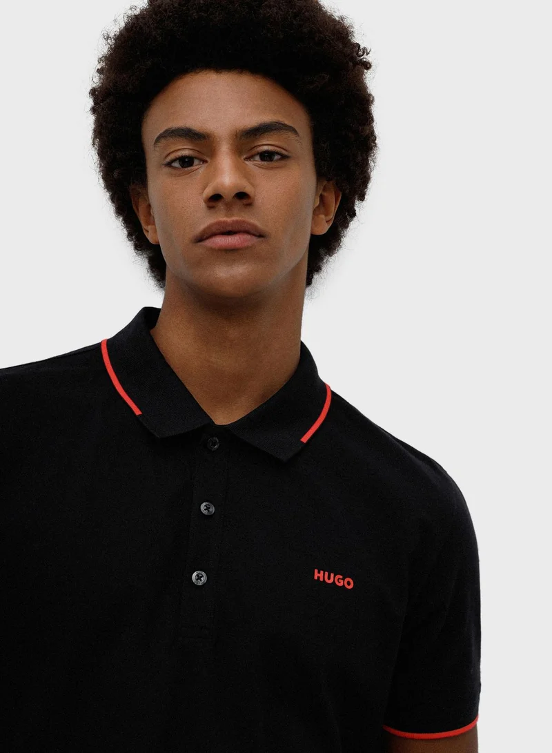 HUGO Tipped Collar Polo