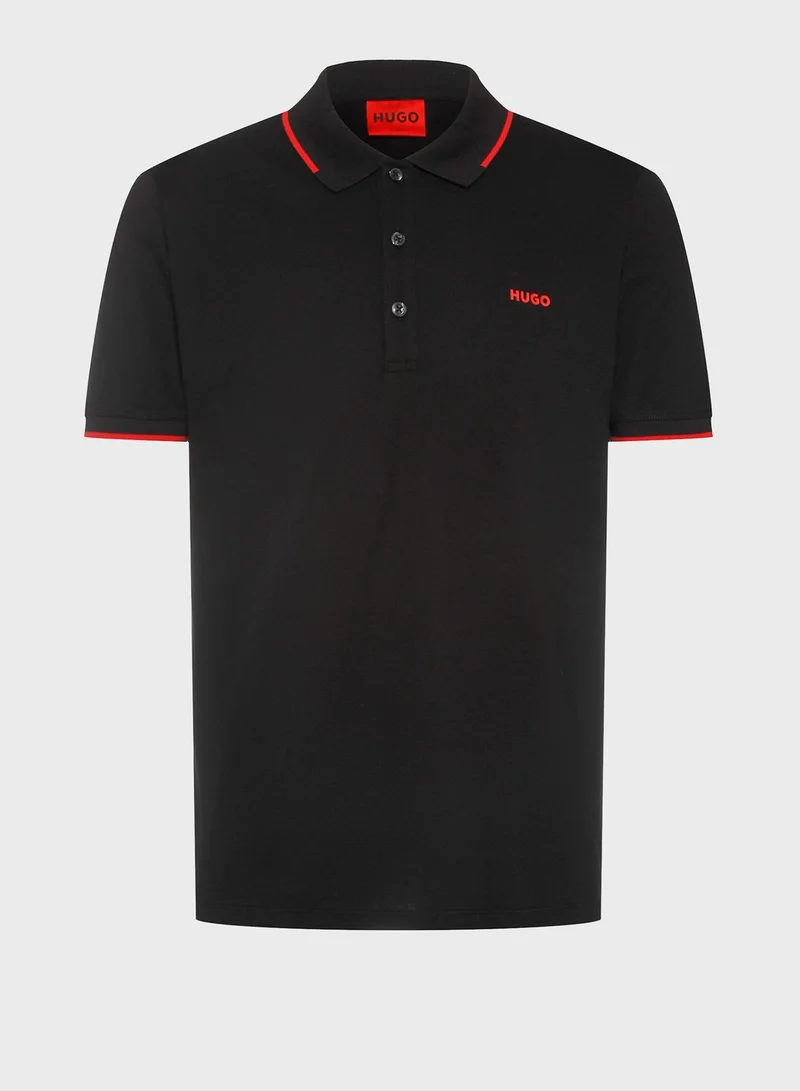HUGO Tipped Collar Polo