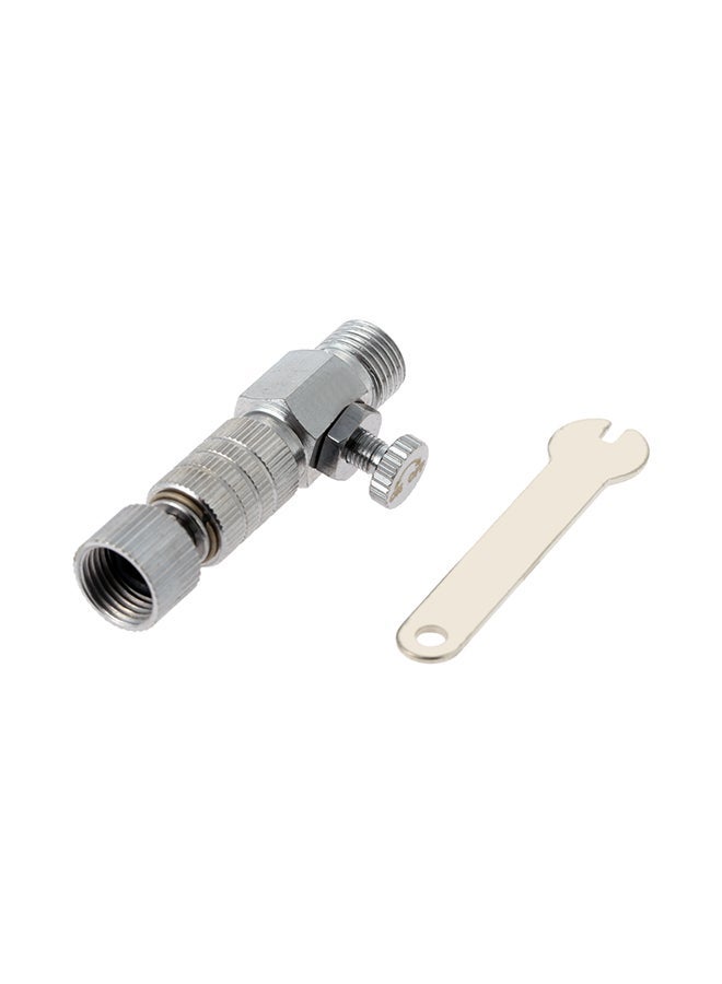 NIBEMINENT Gravity Feed Double Action Paint Sprayer Kit Silver/Black 24.5x7x17cm - Image 3