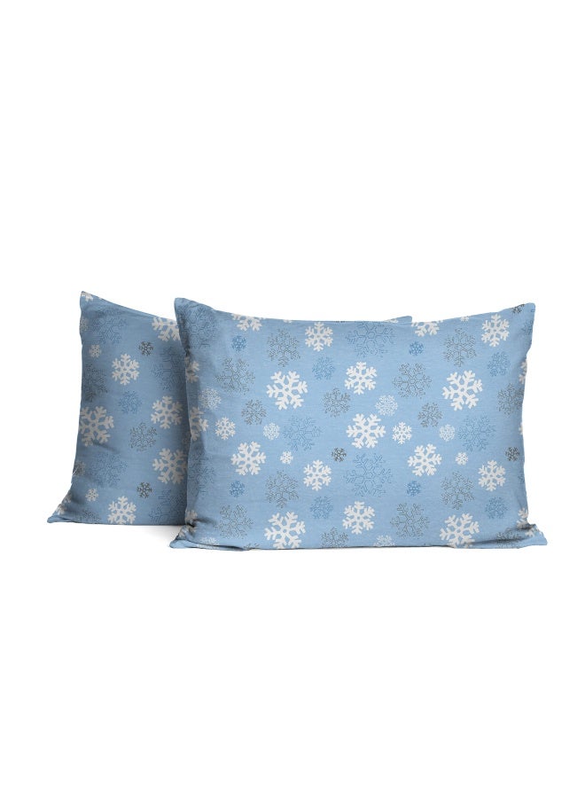 Pointehaven Heavy Weight Flannel Sheet Set, Queen, Snow Flakes - Warm & Cozy - 100% Cotton Flannel Pre-Shrunk -170 GSM -Deep Pockets -Easy Fit Elastic All Around-Comfy Double Brushed - Image 4