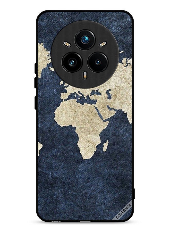 Covernex Realme 14 Pro 5G Protective Case Cover Map On Jeans Pattern