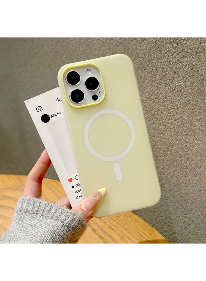 NIBEMINENT Protection Case With Magsafe For iPhone 16 Plus, Light Yellow