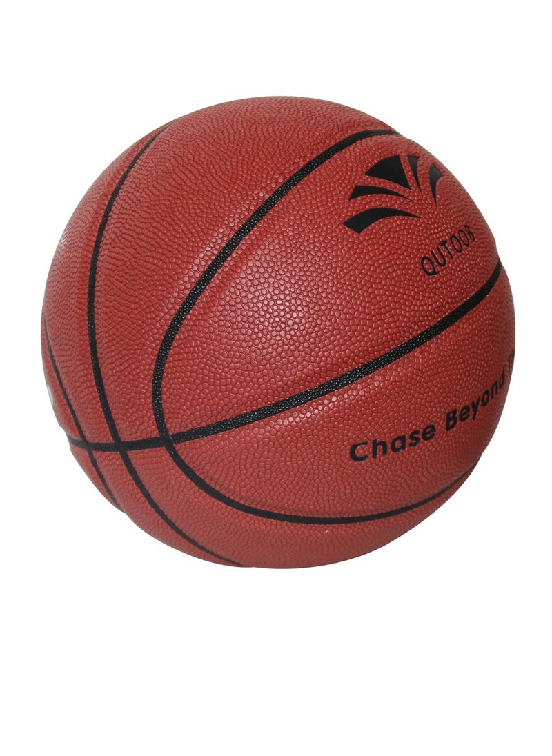 QUTOOB - Basketball, Premium PU Leather FIBA Approved Basketball Of Official Size 7, Made for Indoor and Outdoor Basketball Games and Playground Hoops, Heavy Duty Basket Ball For All court, Basketball Gift - Image 1