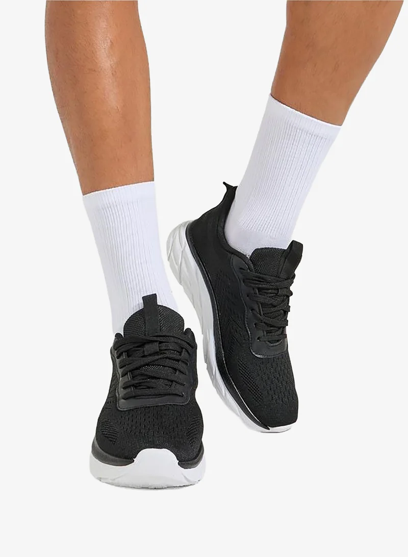 Styli Active Textured Lace Up Shoes