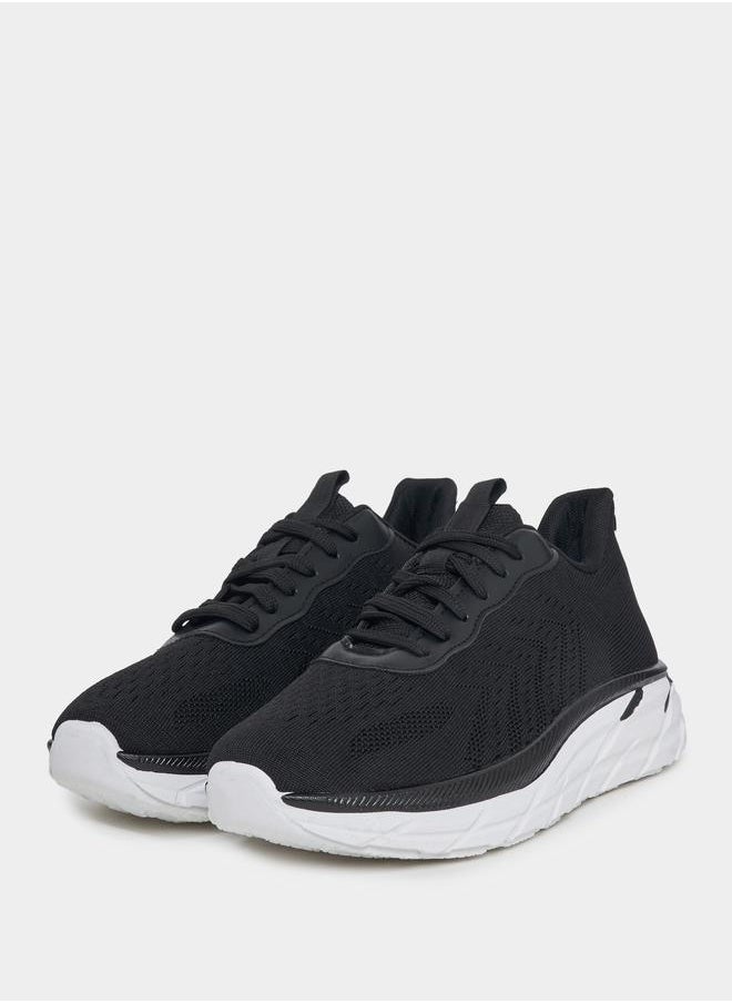 Styli Textured Lace Up Shoes  - Image 2