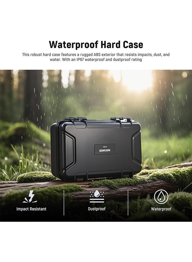 نيوير حقيبة NEEWER الصلبة متوافقة مع ملحقات DJI Osmo Pocket 3 وCreator Combo، مقاومة للماء والغبار والصدمات IP67، حقيبة تخزين محمولة للسفر مع حشوات إسفنجية مخصصة و17 فتحة، AC022 - Image 3