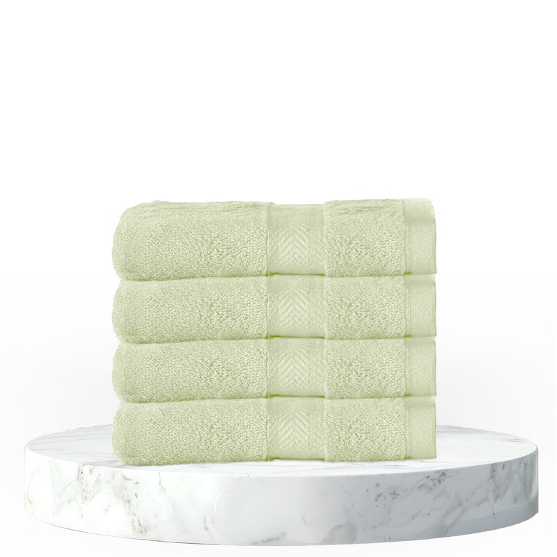 Rest منشفة وجه مجموعة من 4 منشفة وجه قطنية باللون الأخضر النعناعي 30x30 سم ، 12x12 بوصة منشفة تنظيف وجه فاخرة ناعمة ماصة خفيفة الوزن قابلة للغسل سريعة الجفاف بجودة منتجع صحي منشفة وجه شاطئية - Image 1