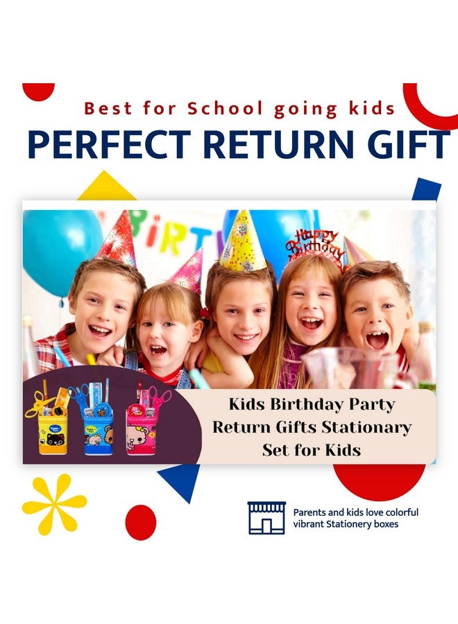 Sillyme 12pc Return Gifts for Birthday for Kids Party - Stationery Items Set - Birthday Return Gifts for Kids Party | Best Return Gift for Kids Birthday Party for Girls Boys in Bulk - Image 4