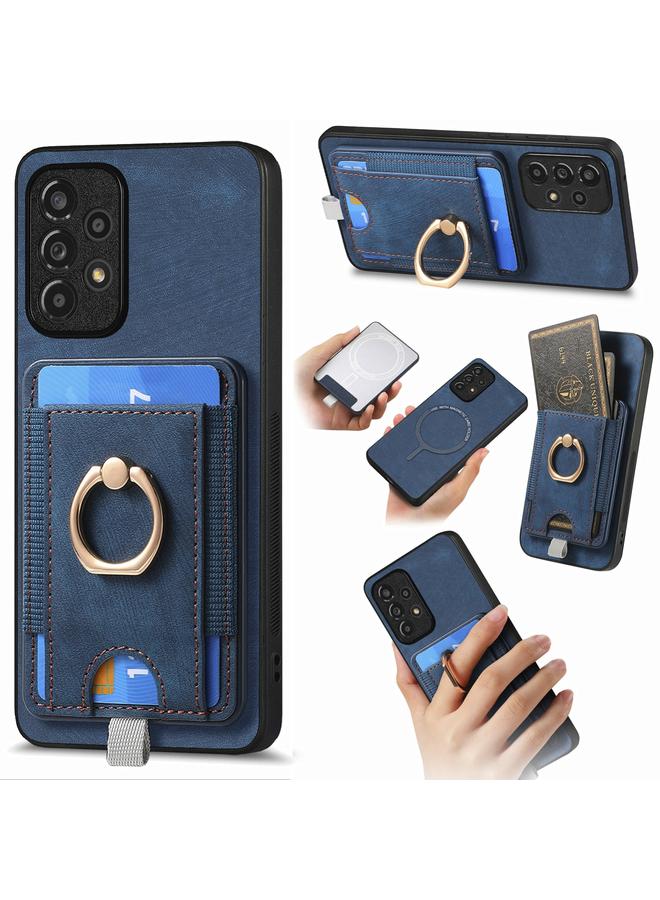 S-TOP Case For Samsung Galaxy A72 5G Retro Splitable Magnetic Card Bag Leather Phone Case - Image 1