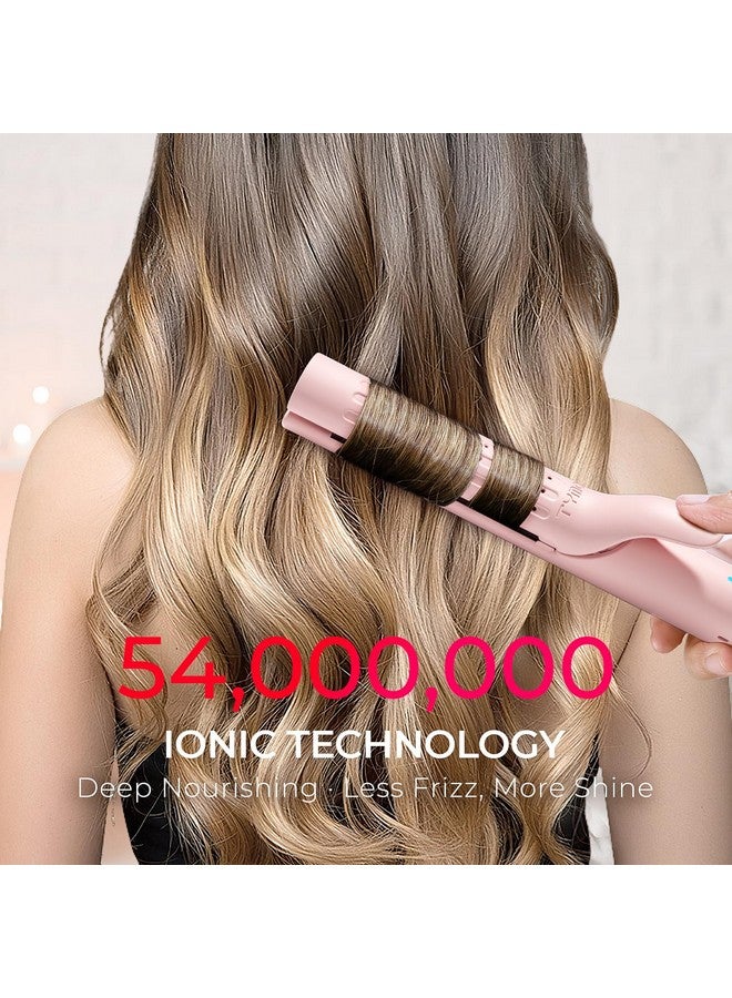 TYMO TYMO Airflow Curling Iron for Lasting Curls - Flat Iron Hair Straightener and Curler 2 in 1, Anti-Scald Ionic Curling Wand 1.25 Inch, 360° Cool Air, 5 Temps & Dual Voltage for Long Short Hair, Pink  - Image 5