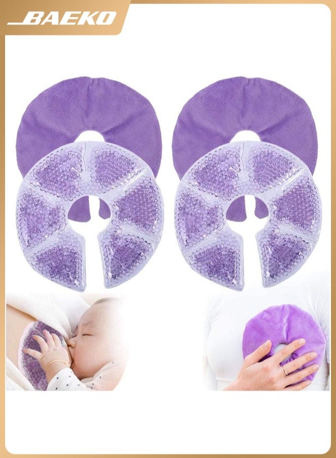 BAEKO Breast Therapy Pads, ELECDON Breastfeeding Essentials and Postpartum Recovery, Nursing Pain Relief for Mastitis, Reusable, Freezable, Microwavable - Image 1