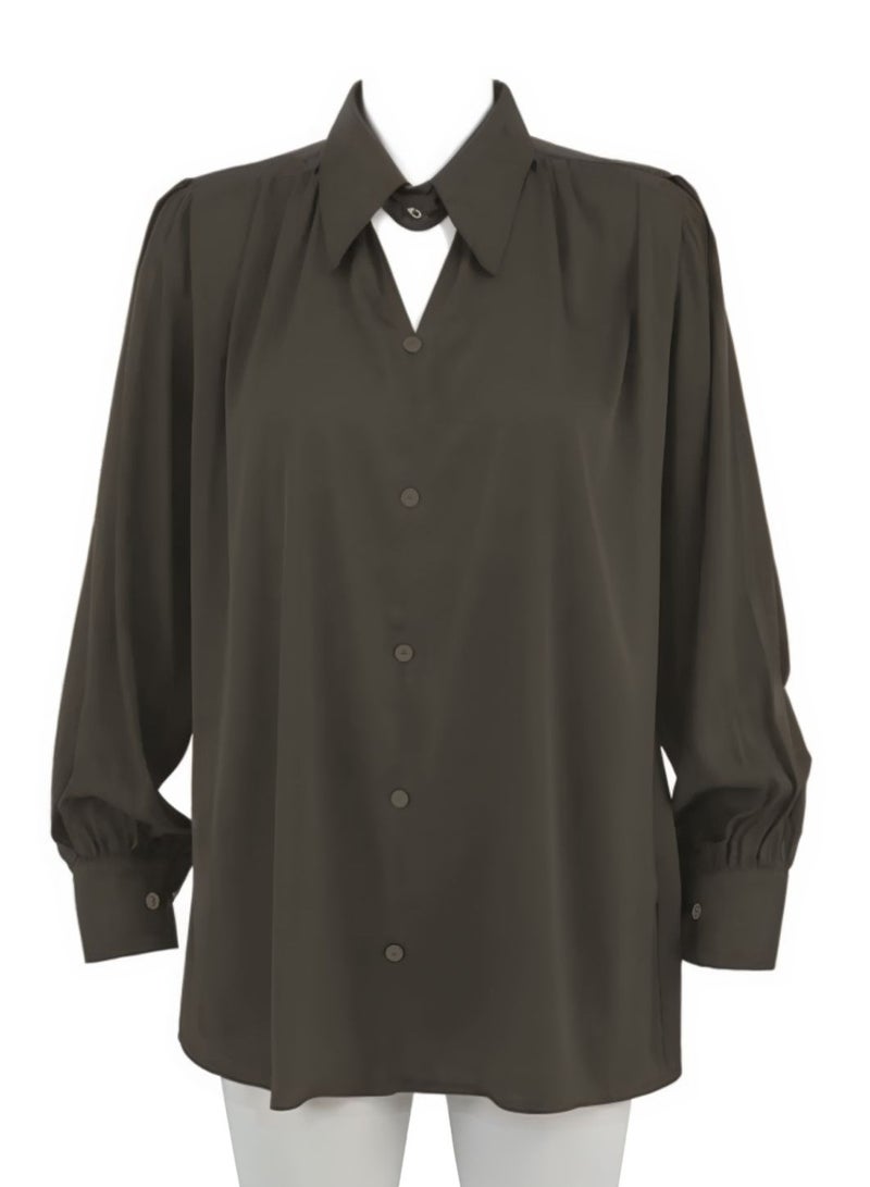 Dee's Fashion Formal shirt for women, blouse for Women Elegant Button-Down Shirt ,long sleeve top, Party Wear top - Image 2