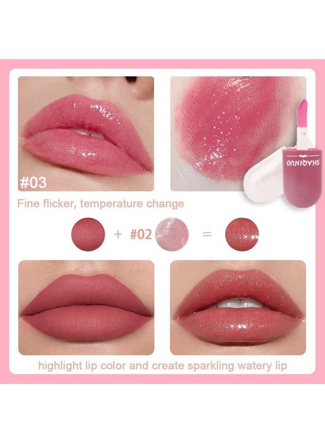 BINGBRUSH 3 Pcs Color Changing Lip Gloss Lip Oil Tinted Pink Magic Mood Lipstickhigh Shine Clear Temperature Color Change Lip Stain Lip Balm Longlasting Lips Will Not Dry Outbrillo Para Los Labios - Image 4