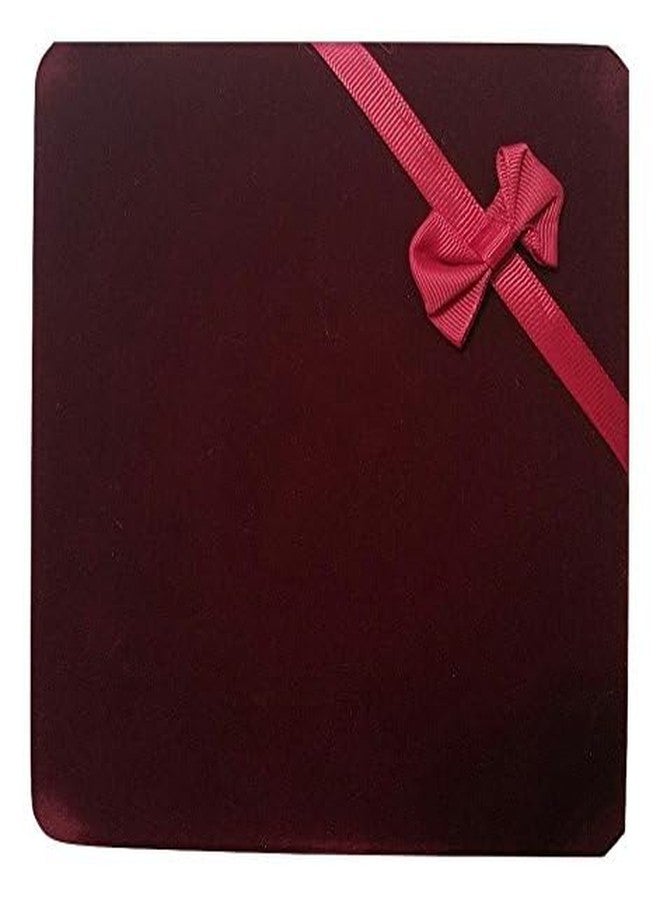 JM Future XL Extra Large Burgundy Velvet Set Gift Box for Jewelry - Necklace Earring & Bracelet - Image 2