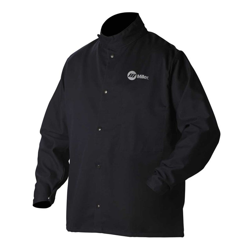 MILLER Welding Jacket, Navy, Cotton/Nylon, L - Image 3