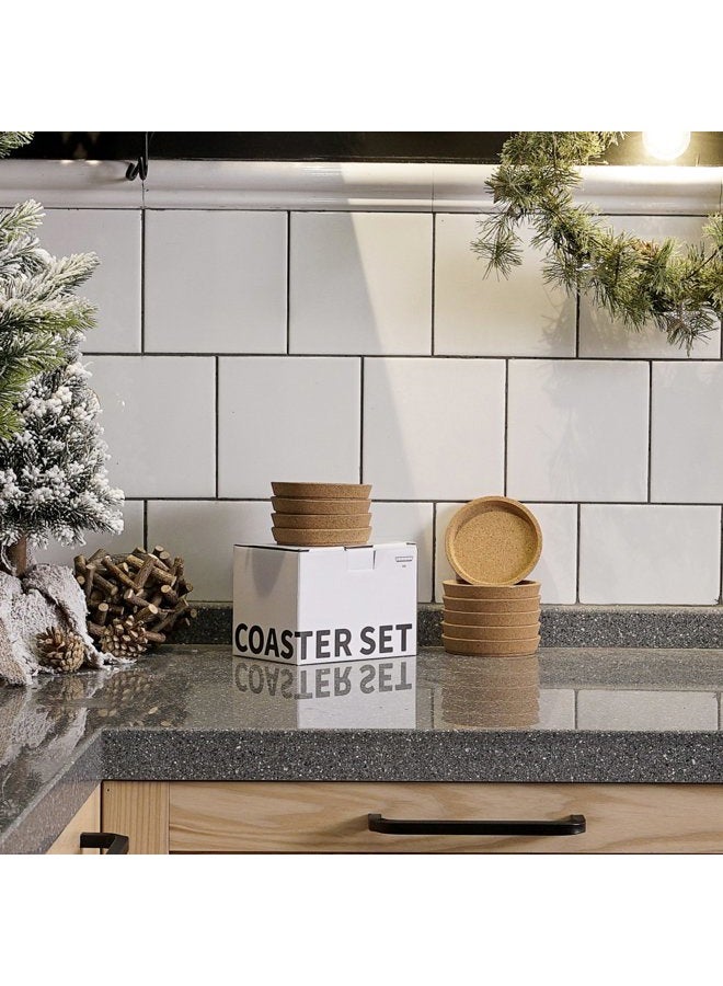 Sweese 3405 Cork Coasters - 4 Inches Perfect for Most Kind of Mugs - Protect Your Table from a Liquid Ring - Set of 10 - Image 5