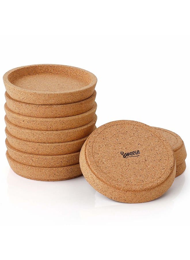 Sweese 3405 Cork Coasters - 4 Inches Perfect for Most Kind of Mugs - Protect Your Table from a Liquid Ring - Set of 10 - Image 1