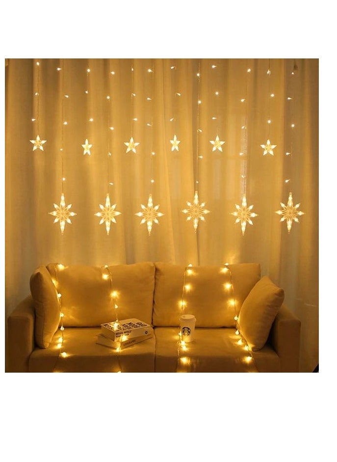 Generic - New decoration snowflake star moon LED string light for home hanging curtain tree decor - Image 1