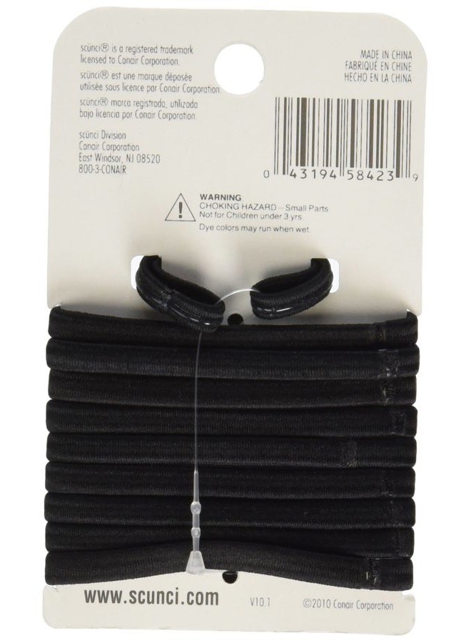 Scunci Large No Slip Elastics, Black, 10 Count (Pack of 1) - Image 2