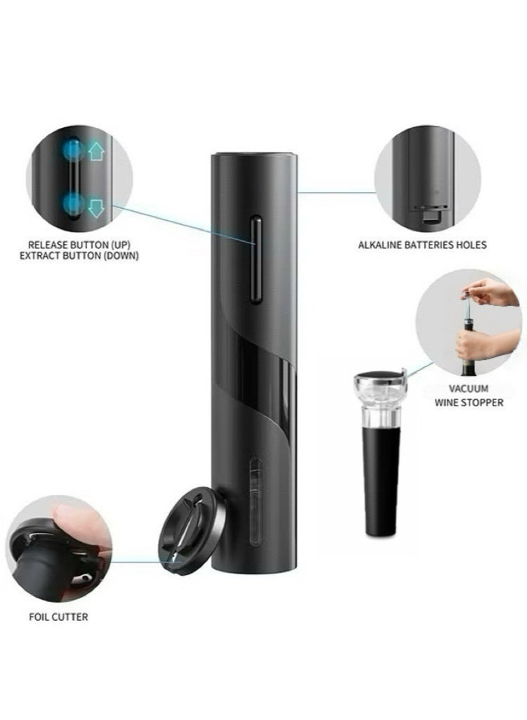 AMOROM Automatic Electric Wine Bottle Opener, One Touch Electric Cork Remover With Hidden Foil Cutter, Rechargeable Wine Opener For Home Bar Party Use, Large Capacity Battery Works For 170 Bottles - Image 2