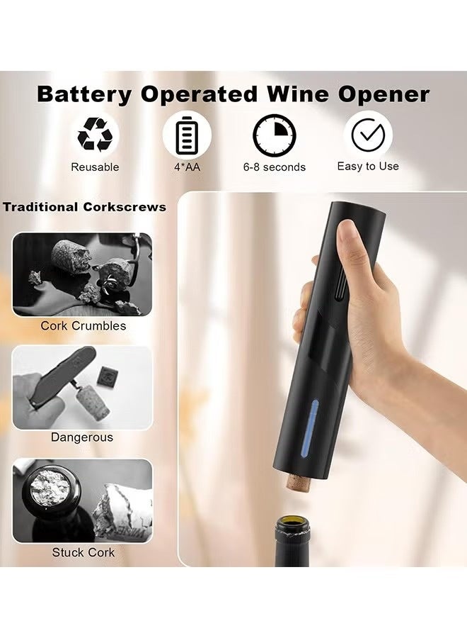 AMOROM Automatic Electric Wine Bottle Opener, One Touch Electric Cork Remover With Hidden Foil Cutter, Rechargeable Wine Opener For Home Bar Party Use, Large Capacity Battery Works For 170 Bottles - Image 5