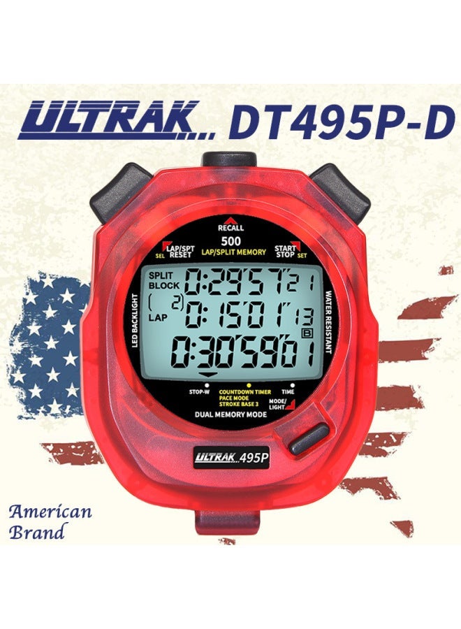 Generic Electronic Stopwatch DT495P Dinger ULTRAK Osek 500 Channel 3 Row Display Timer Track And Field Training-Display Accuracy:Vitality Yellow  - Image 1