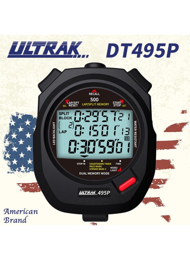 Generic Electronic Stopwatch DT495P Dinger ULTRAK Osek 500 Channel 3 Row Display Timer Track And Field Training-Display Accuracy:Vitality Yellow  - Image 3