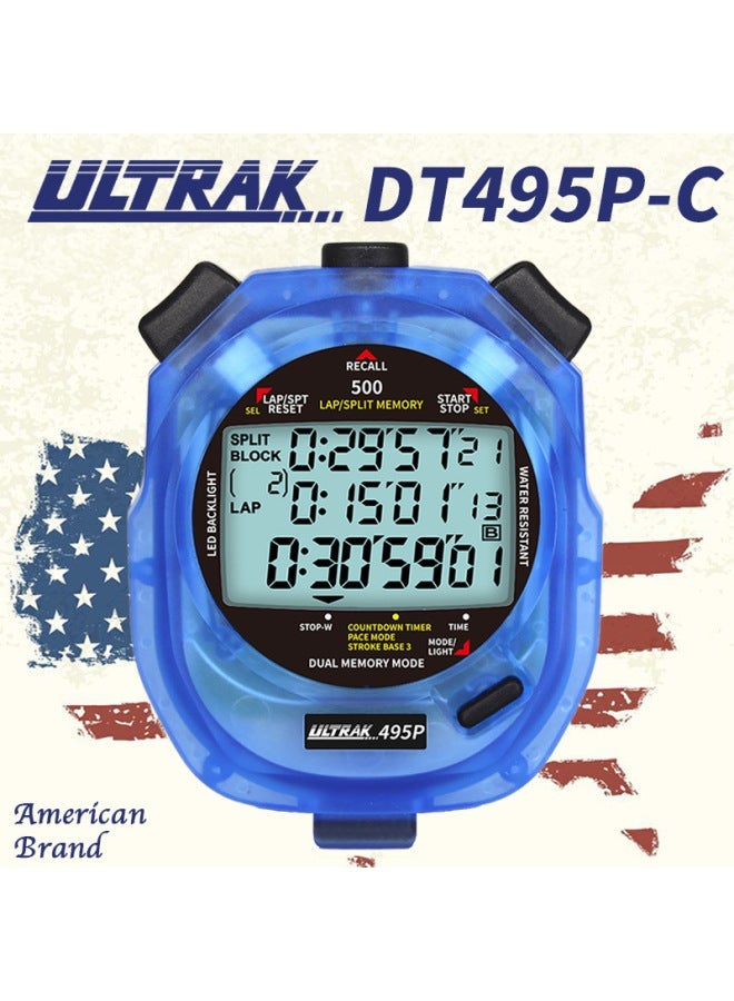 Generic Electronic Stopwatch DT495P Dinger ULTRAK Osek 500 Channel 3 Row Display Timer Track And Field Training-Display Accuracy:Vitality Yellow  - Image 2