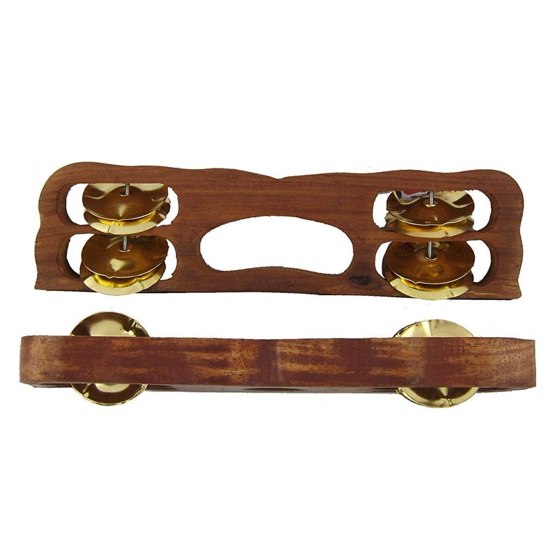 SALABLEZ ® Wooden Kartal Pair -Indian Musical Instrument Hand-Cymbals | Classical Music Art Instrument Bhakti, Kirtan, Gammat, Nratya, Old Age Instrument (1 Pair) - Image 1