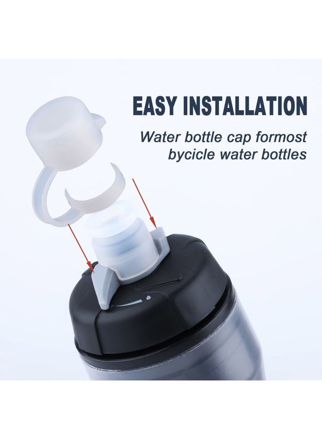 SAVITA 2pcs Mud Caps for Bottles, Transparent Bike Bottle Cap Top with 2 Single Spouts BPA Free Bike Water Bottle Mud Cap for Sports Water Bottle Squeeze Bottle Bike Bottle Cap Top, (D22159) - Image 4