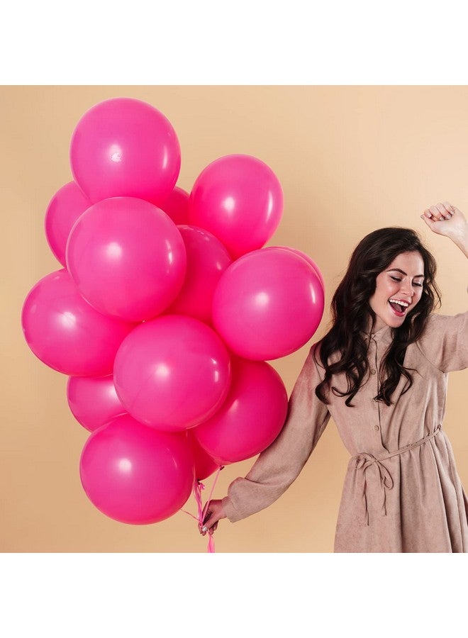 RUBFAC Hot Pink Balloons Different Sizes 105pcs 5/10/12/18 Inch for Garland Arch, Latex Party Balloons for Wedding Birthday Baby Shower Anniversary Valentine's Day Princess Theme Party Decoration - Image 4
