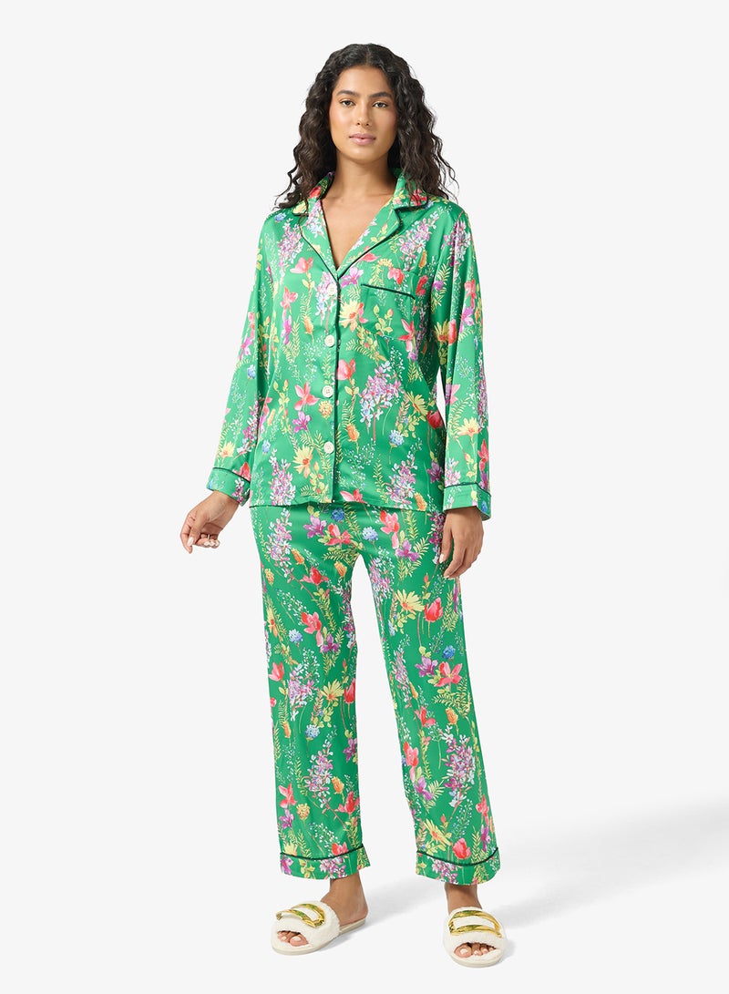 Khizana Floral Printed Pyjama - Image 1