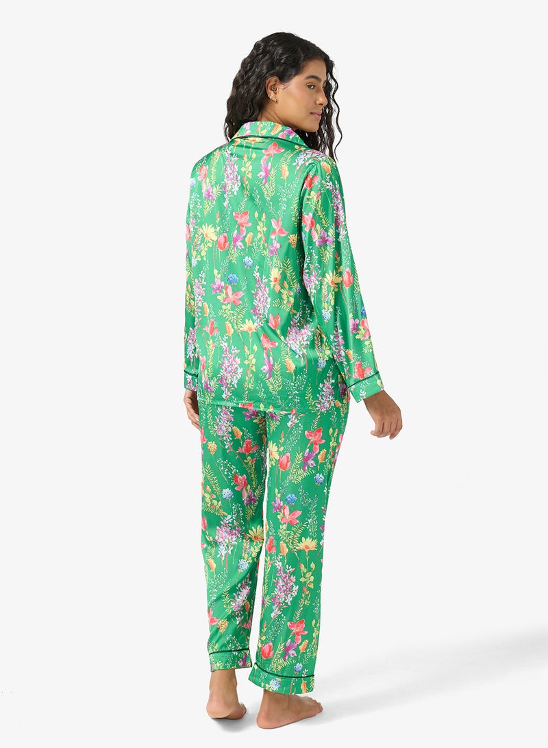 Khizana Floral Printed Pyjama - Image 2