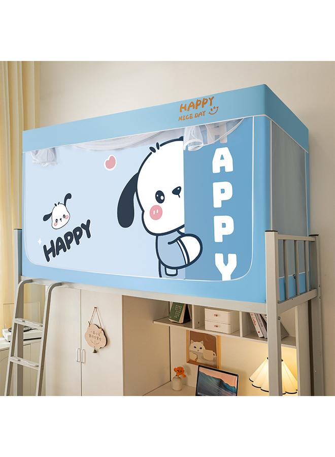 Bluejw New Installation-free Strong Shading Student Bed Curtain Mosquito Net Three-door Dormitory Single Upper And Lower Bed Curtain Wholesale - Image 5