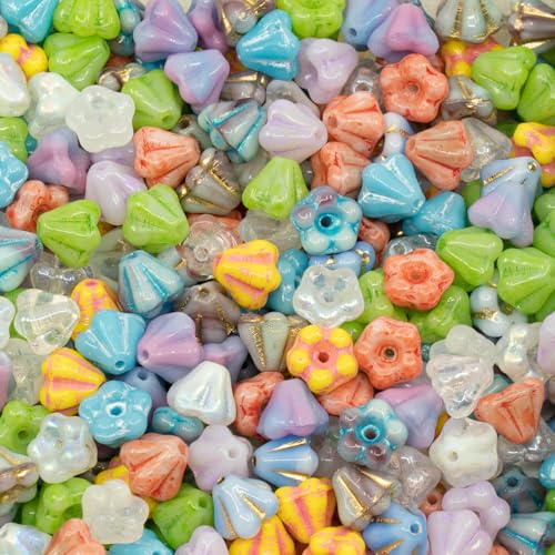 Bohemia Crystal Valley 25grams (0.88oz) Tiny Bell Flower Bead Mix (4x6mm), Czech Glass - Image 4