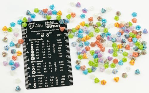 Bohemia Crystal Valley 25grams (0.88oz) Tiny Bell Flower Bead Mix (4x6mm), Czech Glass - Image 2
