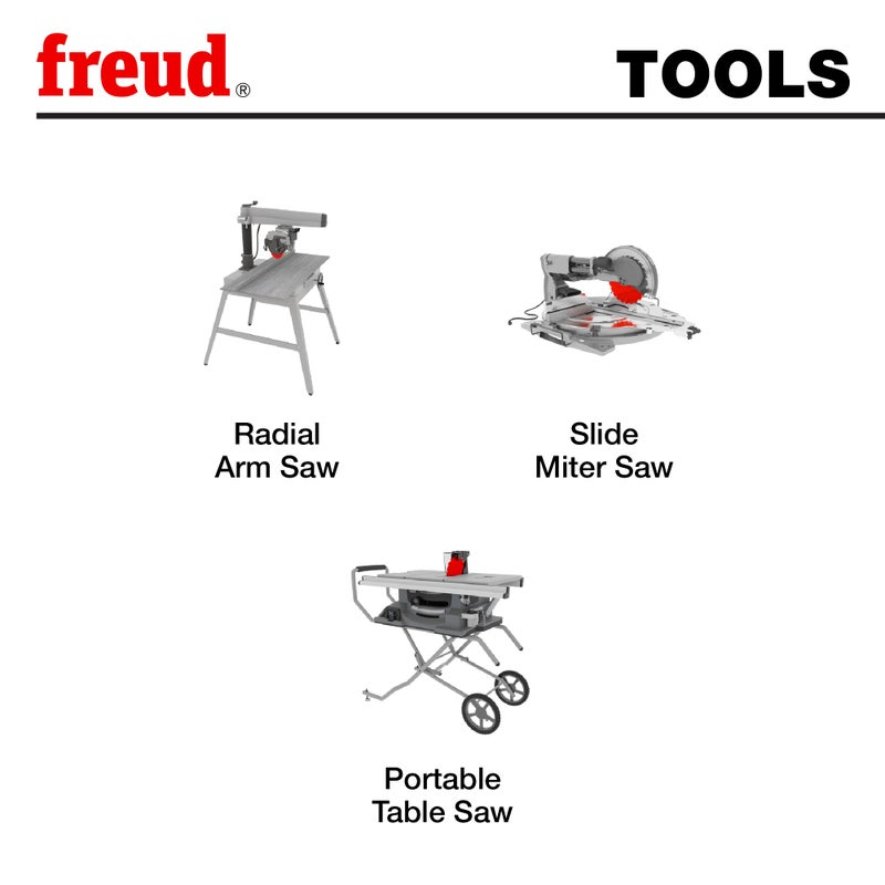 Freud LU91R010: 10" Thin Kerf Sliding Compound Miter Saw Blade - Image 3