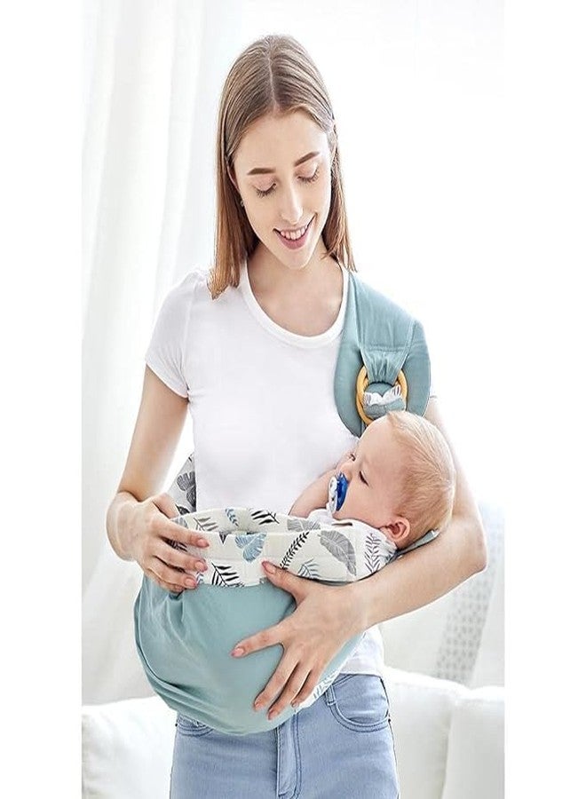 BLURISM Baby Carrier All in 1, Newborn Sling, Adjustable Nursing Pouch, Safe Skin Friendly, Soft and Breathable, with Sturdy Loop, Easy to Use, Won't Fall Off, Suitable for Newborns and Babies, Green - Image 5