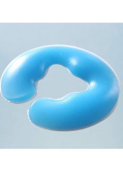 Y&D Massage Table Face Cradle Silicone U-shaped Pillow Rest Cushion for Beauty Spa Salon Blue  - Image 2
