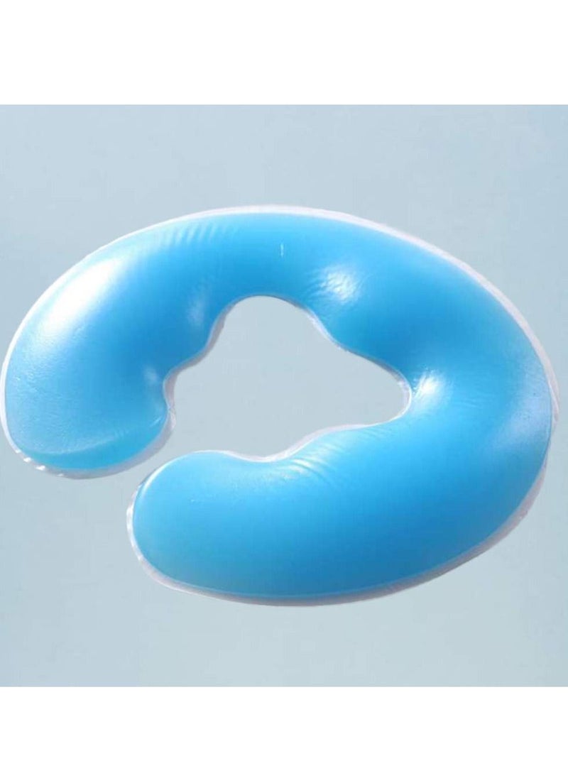 Y&D Massage Table Face Cradle Silicone U-shaped Pillow Rest Cushion for Beauty Spa Salon Blue  - Image 2