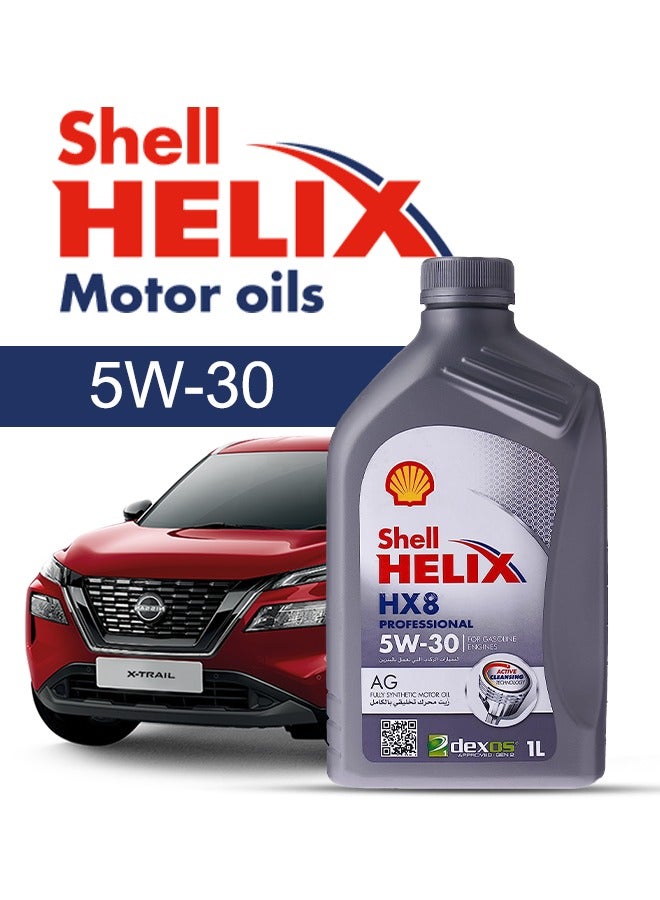 شل زيت محرك سيارة نيسان، اكس تريل 2024 - 2011 - لزوجة شل هيلكس - 5w30 تريل 5 لتر، مع فلتر زيت المحرك -  2011 2012 2013 2014 2015 2016 2017 2018 2019 2020 2021 2022 2023 2024