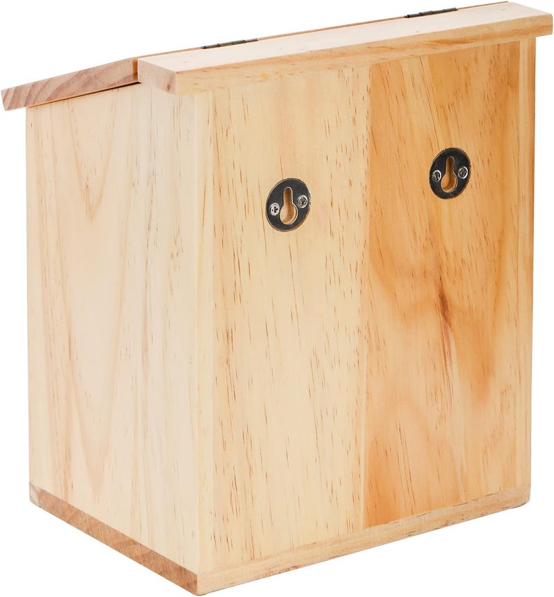 ZENFUN Wooden Suggestion Box with 50 Free Suggestion Cards, Natural Pinewood Ballot Comment Box Donation Box with Locking Hinged Lid for Countertop or Wall Mounted, 8.6" x 6.8" x 10" - Image 3