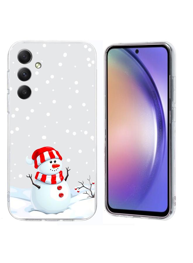 S-TOP Case For Samsung Galaxy A35 5G Christmas Painted Pattern TPU Transparent Phone Case - Image 1